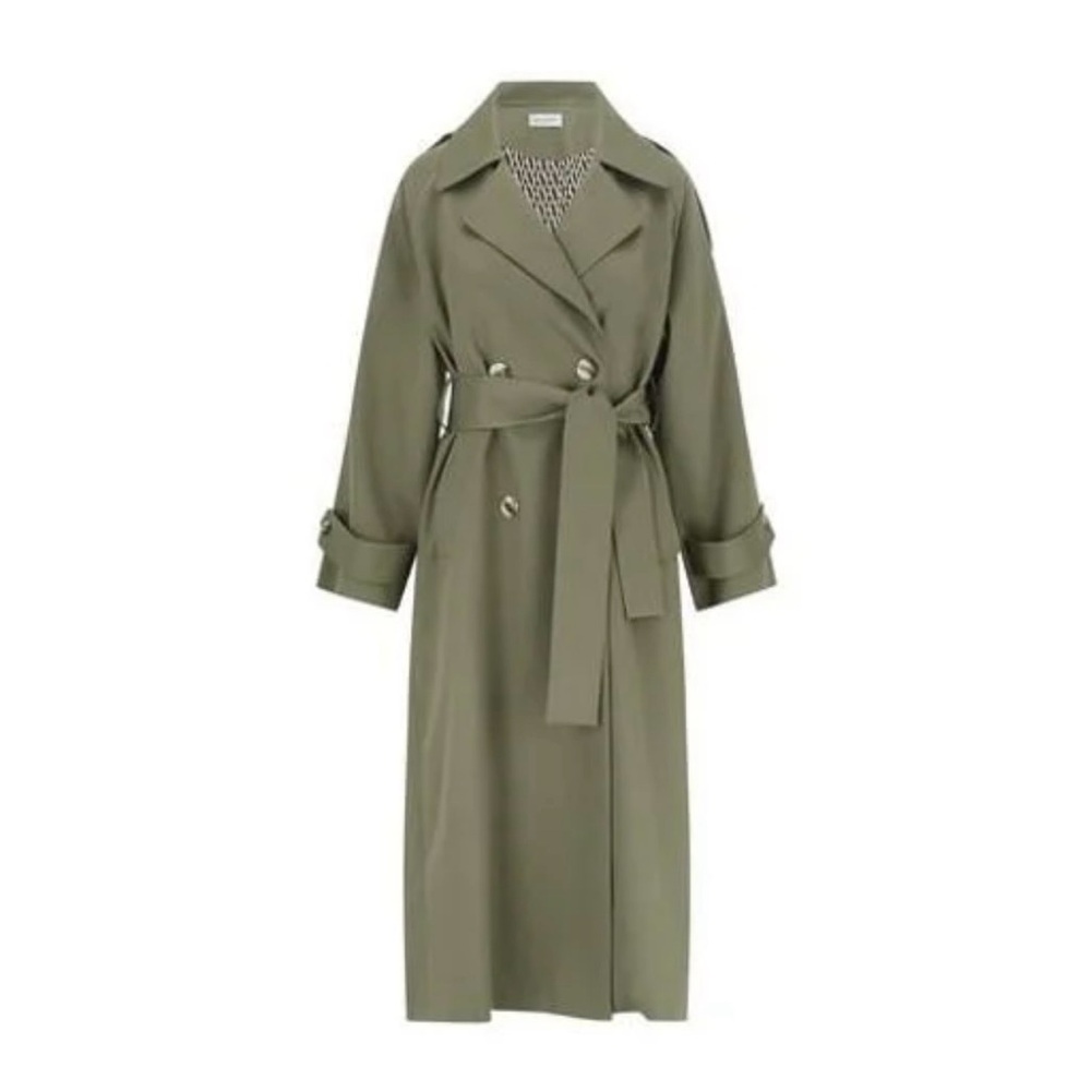 Kaki Green Trench Coat